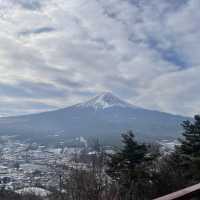 獨一無二的看著富士山盪鞦韆