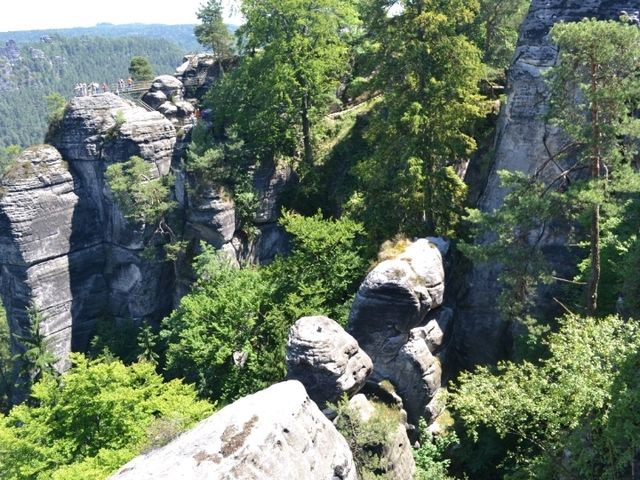 The beauty of the rocks formation at Rathen, Saxon Switzerland National Park
