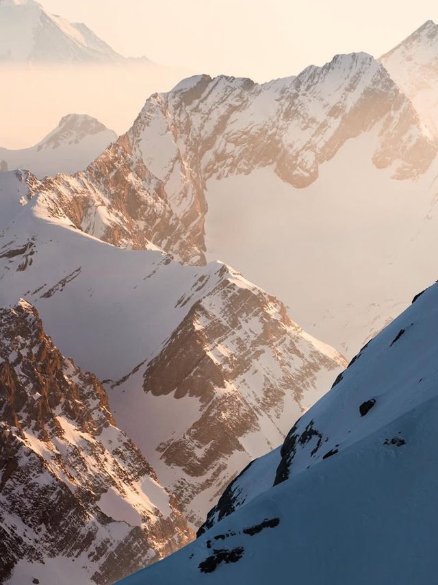 Skiing in Berner Oberland: A Winter Wonderland Awaits with sunset 🌅 