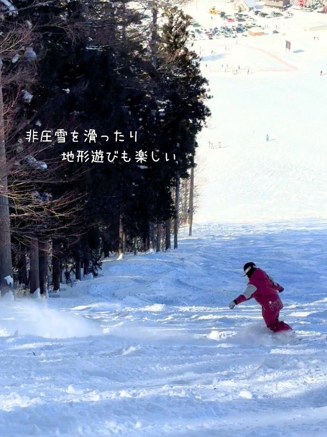 【長野／戸隠】日本百名山、高妻山を見ながら滑る「戸隠スキー場」⁡