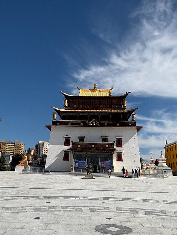 Gandantegchenling Monastery - Several Temples with Chanting Monks