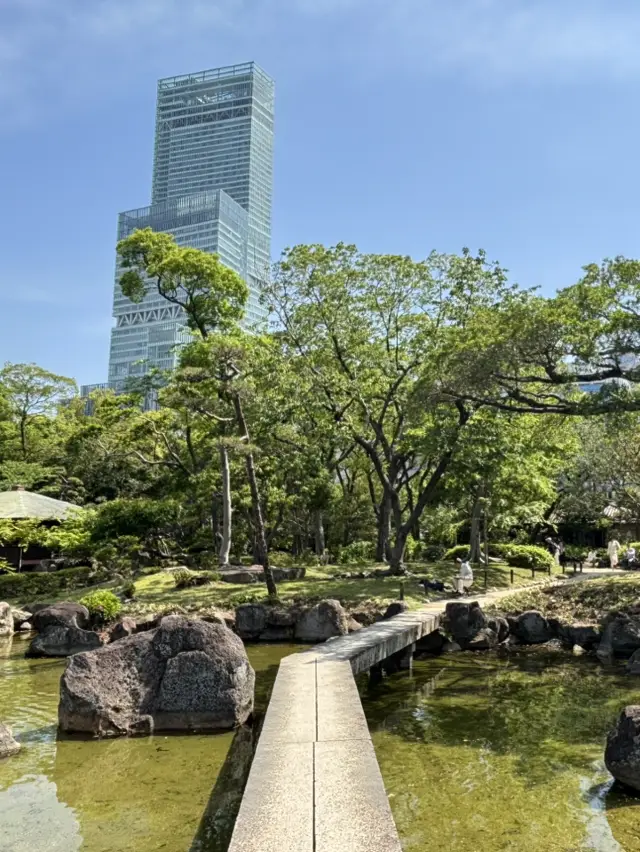慶澤園的庭園美景 🌿🏙️