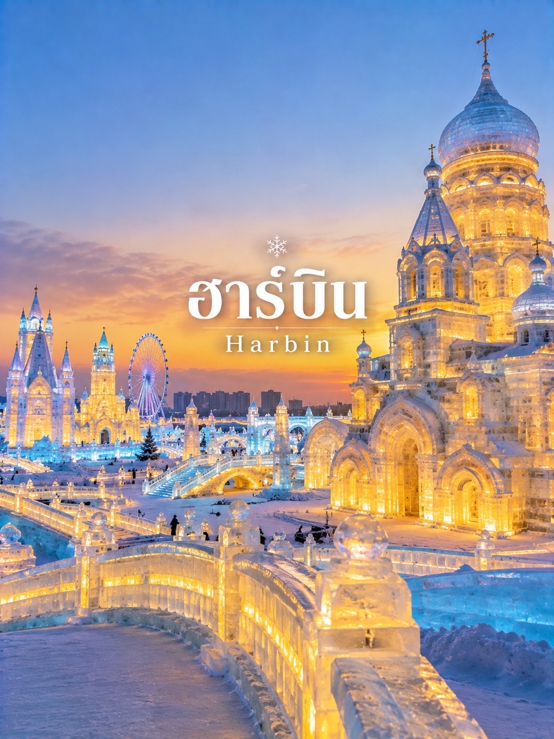 🇨🇳❄️ เทศกาลน้ำแข็งฮาร์บิน (Harbin International Ice and Snow Festival) — เหมือนโลกในเทพนิยาย 🧊✨