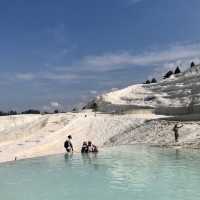 Turkey🇹🇷A Dreamlike Journey Through Pamukkale’s Cotton Castle☁️🏰