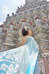 【Travel around the 🌍 world】Bangkok, Thailand 🇹🇭. Photoshoot in Thai costume at the Arun Temple