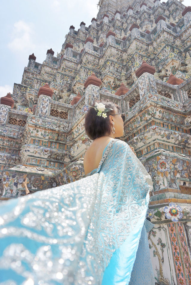【Travel around the 🌍 world】Bangkok, Thailand 🇹🇭. Photoshoot in Thai costume at the Arun Temple