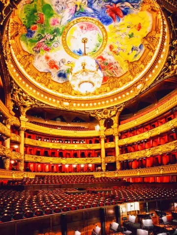 巴黎歌劇院天頂壁畫好美