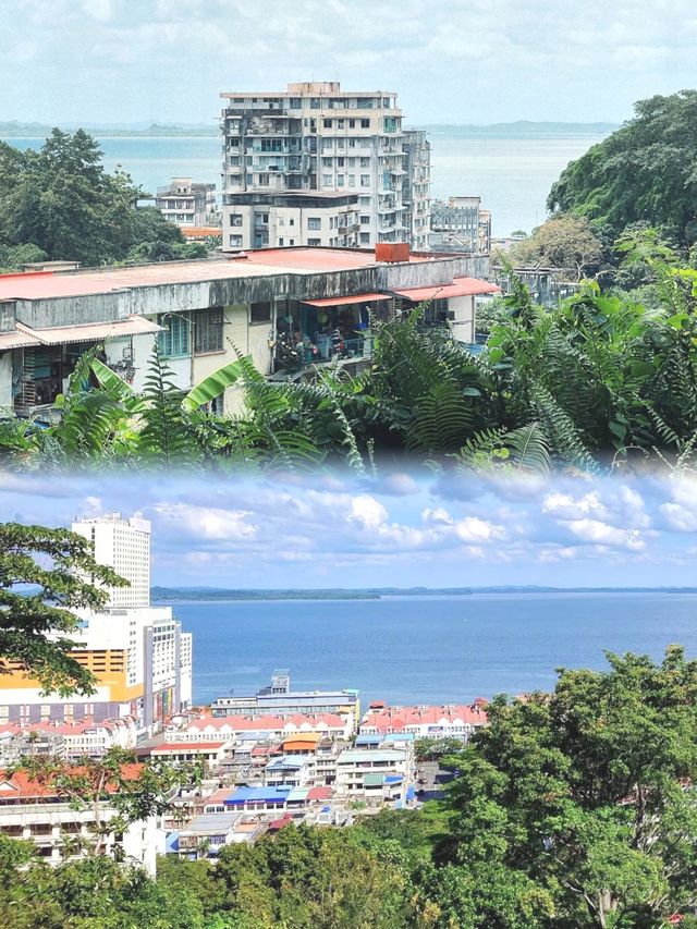 山打根，如夢幻之境，碧海藍天與蔥鬱山林交織。