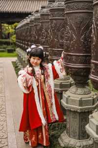 上海市區的真如寺銀杏葉落滿地啦