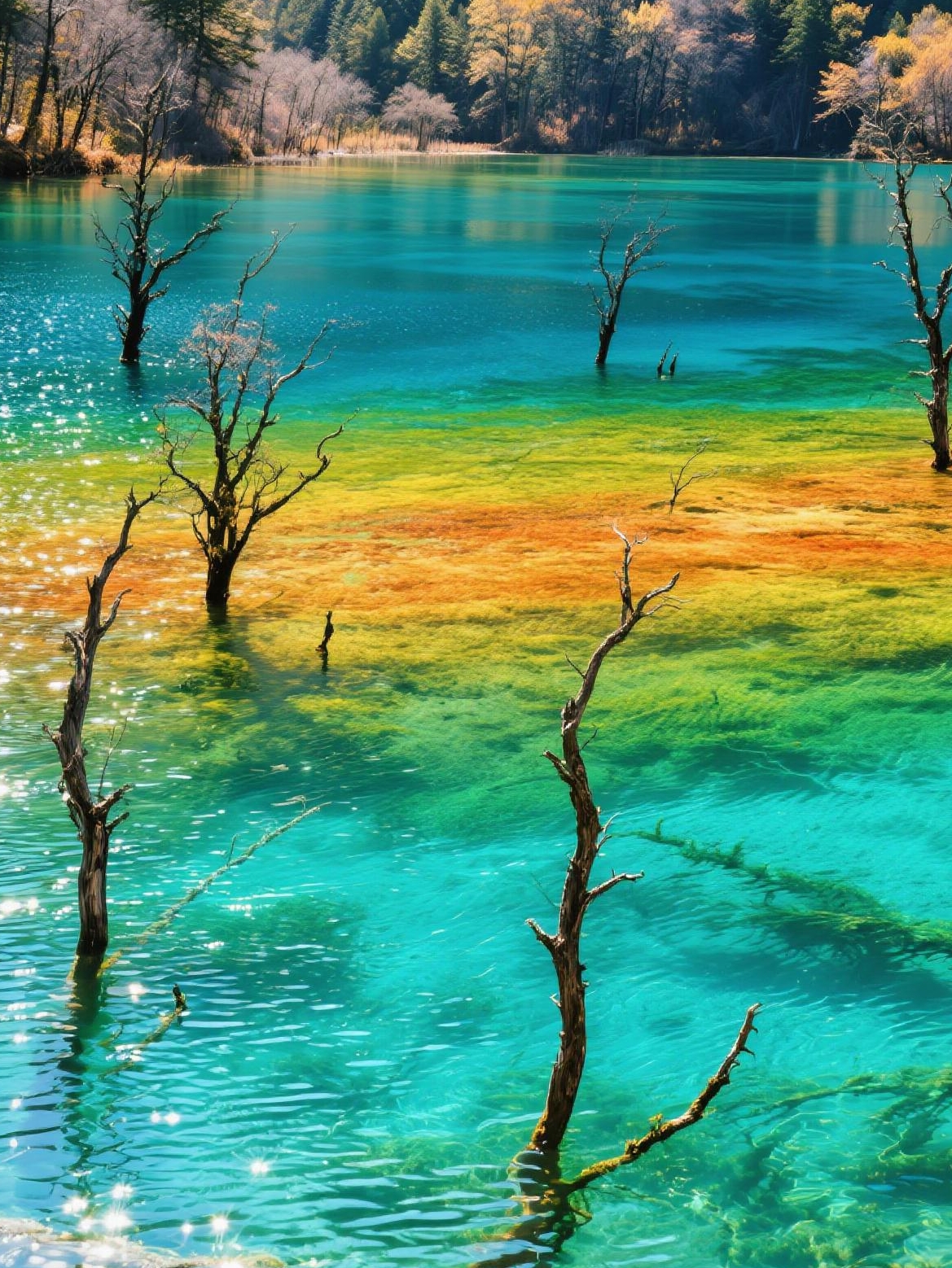 virtual trip CHINA 九寨溝 JIU ZHAI GOU [Blu 九寨沟的水,蓝得让人心动; 九寨沟的山,绿得让人沉醉Every frame
