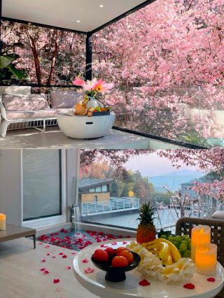 ขับรถ 2 ชั่วโมงจากมณฑลเจียงซู เจ้อเจียง และเซี่ยงไฮ้ | หนีไปพักผ่อนบนภูเขาคนเดียวในช่วงสุดสัปดาห์ พร้อมแช่น้ำพุร้อนส่วนตัวและชมดอกซากุระบานสะพรั่ง