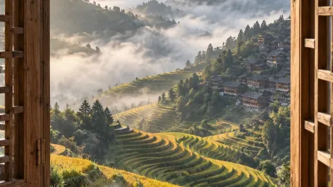 2 hours by high-speed train to Guilin, step into the golden rice terraces exclusive to October — traveler post in Guilin