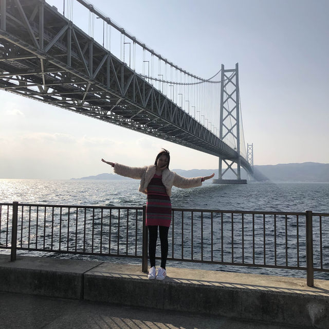 神戸　舞子公園からの明石海峡大橋