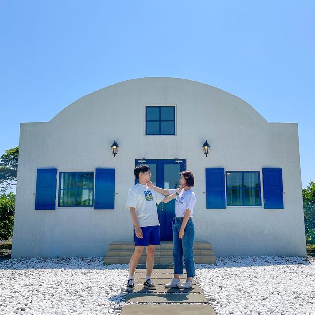 제주도 귤밭을 품은 그리스감성카페 덴드리💙