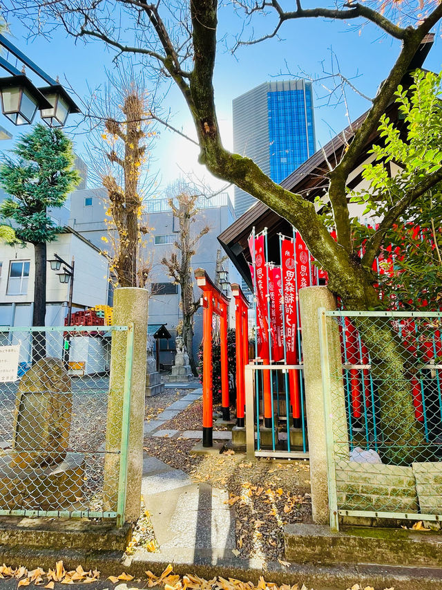 【東京都/思の森稲荷神社】文京区の赤い鳥居が映える神社