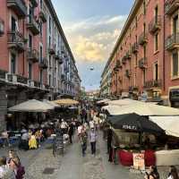 Lively atmosphere in the Naviglio Grande