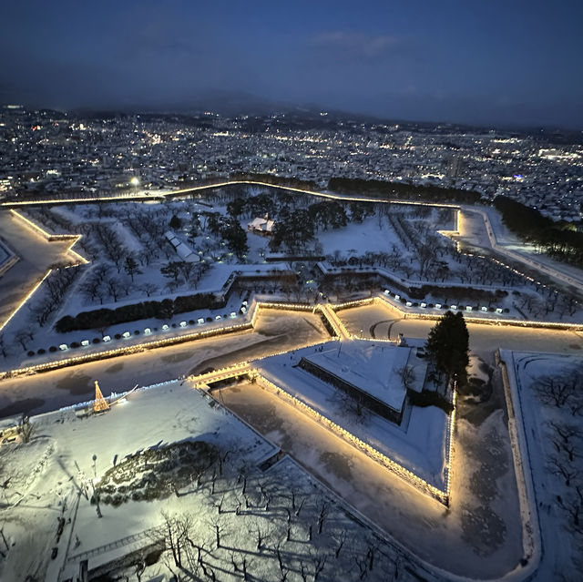 函館五稜郭塔：可拍攝黃昏及夜景