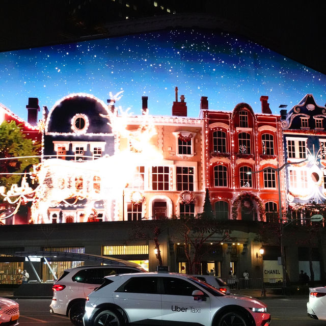 연말 분위기 가득한 명동 신세계본점 크리스마스 미디어파사드🎄