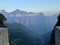 Incredible sunset on top of the Tian Jie mountains