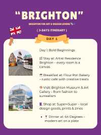 Brighton 3-days itinerary 💗