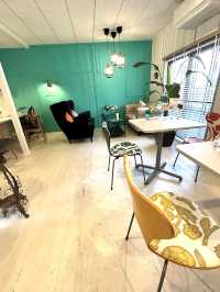 【福岡グルメ】地下鉄駅から徒歩圏内🚶‍♀️ペパーミントグリーンの看板が可愛いカフェ☕️