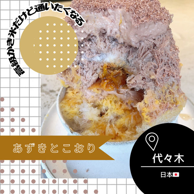 【東京/代々木🇯🇵】ミシュラン2つ星のかき氷屋🍧あずきとこおり