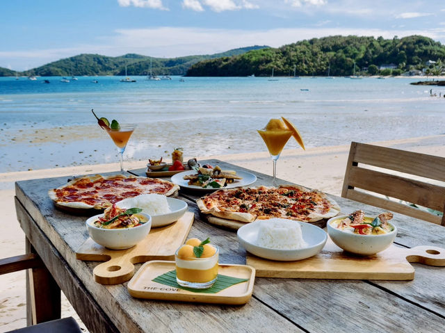 Relaxing with a delicious lunch at The Cove Phuket