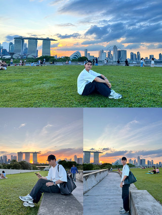 🇸🇬 Marina Barrage offers the ultimate sunset view in Singapore! Amazing vibe!! ✨