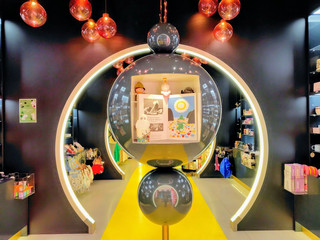 A Futuristic Moomin Shop at the Airport.