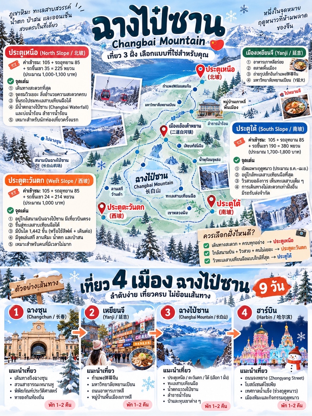 CHANGBAI MOUNTAIN 🇨🇳❄️ First time visiting a snow-covered mountain in China? Which route should I choose?