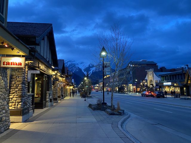 Banff Town at night