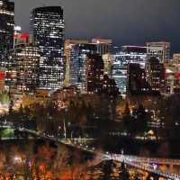 Breath-taking night scene at Calgary