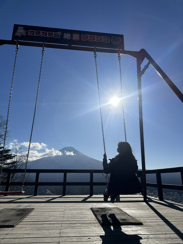 登天上山公園排隊打韆鞦💜嘆無敵富士山美景🗻