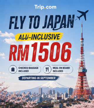 飛往日本，票價僅需RM1,506起✈️ 含行李及餐點 | 2026年9月出發