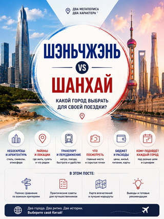 🏙 Где больше небоскрёбов: Шэньчжэнь или Шанхай? 🇨🇳