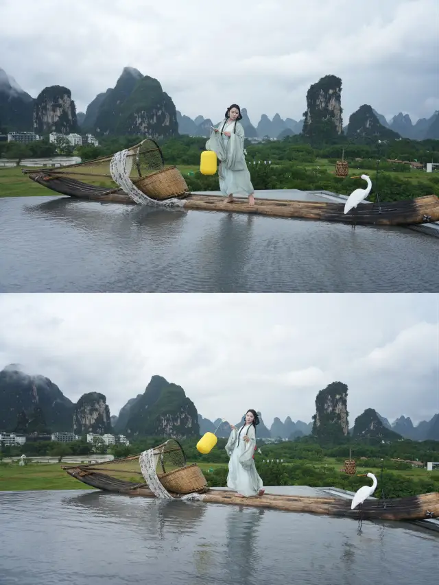住在山水畫裡拍竹筏旅拍大片～