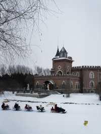 哈爾濱的伏爾加莊園下雪太美了