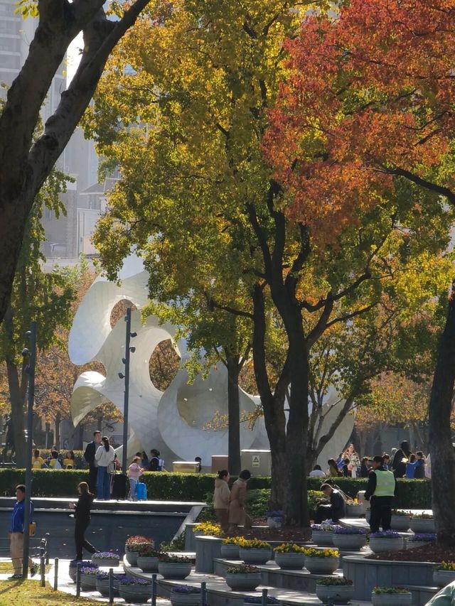 靜安雕塑公園秋色絢爛