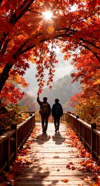 南津關秋冬開掛！徒步穿紅葉秘境，冰瀑藏著峽谷慢時光