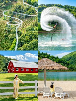 Anji has a hidden gem: a Western American vacation paradise! It has everything – a Ferris wheel and a beach!