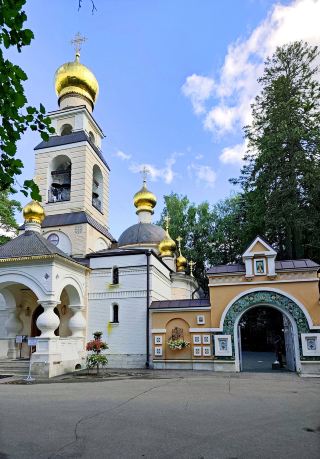 Compact Church Surrounded by Scenic Architecture
