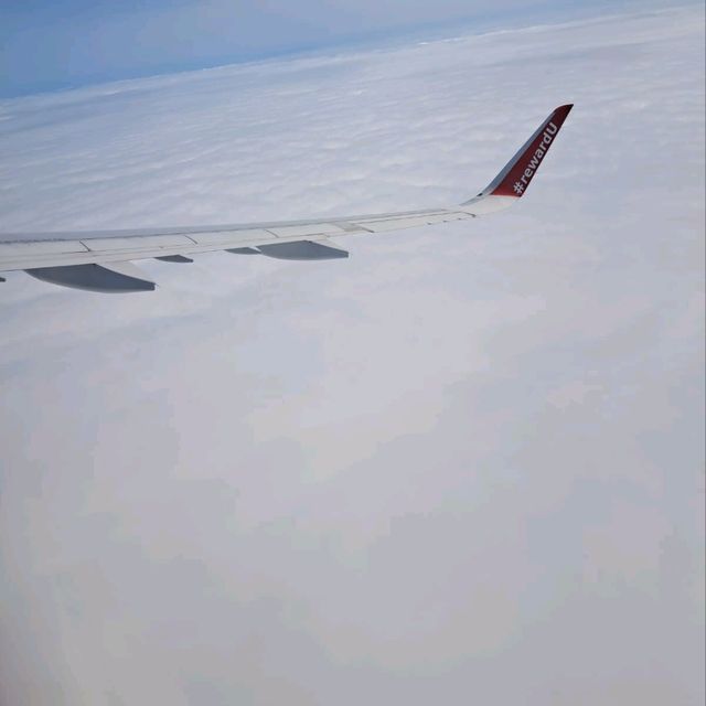 ✈️搭飛機去首爾啦😆食飛機餐🍴欣賞高空風景😍