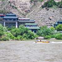 On two wheels, embracing the sights and sounds of the historic Yellow River.