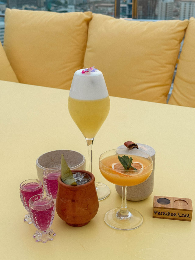 曼谷🇹🇭粉黃夢幻天台酒吧🍹