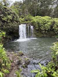 A stunning waterfall with swimming holes