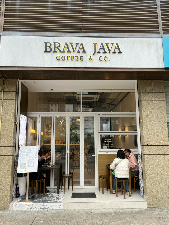  元朗人氣Café 💕 𝐁𝐫𝐚𝐯𝐚 𝐉𝐚𝐯𝐚 𝐂𝐨𝐟𝐟𝐞𝐞✨高質Brunch＋自家製巴斯克蛋糕😋