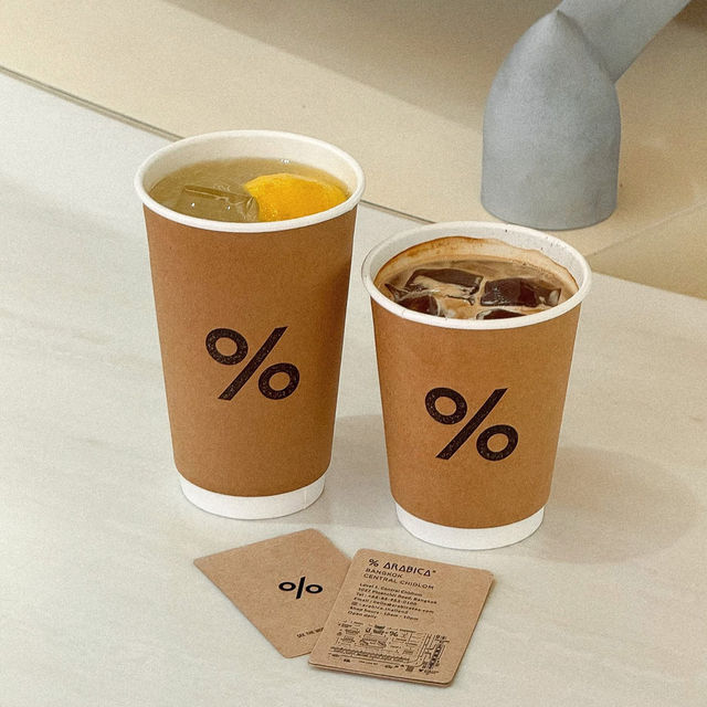 % Arabica • Central Chidlom, BKK
