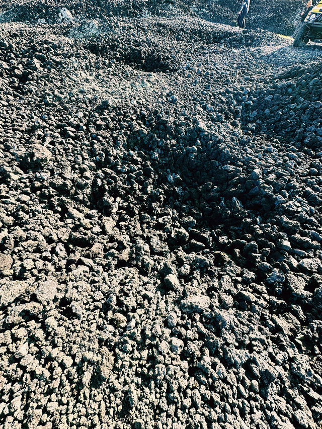 From Fire to Farm: Black Lava Trails of Mount Batur