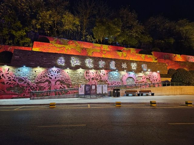 인공 호수 곡강지의 밤 풍경 인공 호수 곡강지의 밤 풍경