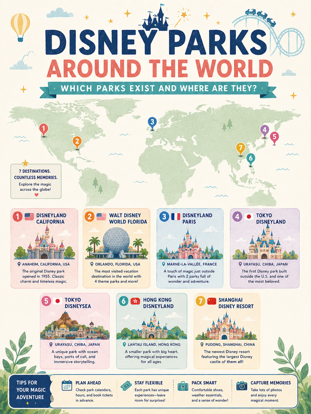 🎢 Disney Parks Around the World — Which Ones Can You Visit?